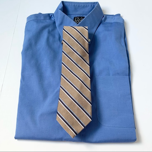 Jos. A. Bank Executive Collection Stripe Brown Tie - Picture 9 of 9